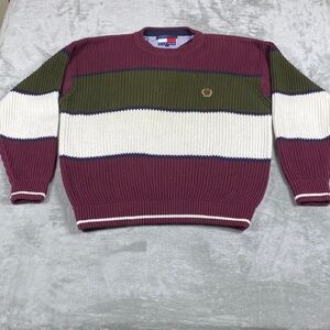 Tommy Hilfiger Mens Flag Sweater Crew Neck Pullover Size M 100% Cotton